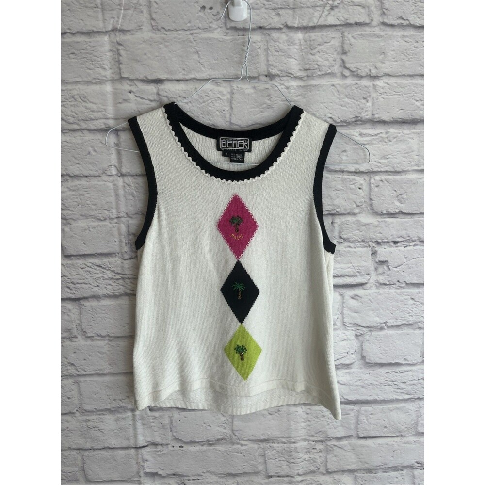Berek By Takako Sakon Vintage Retro Women’s Artsy Camisole Sweater Small